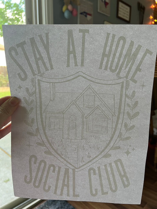 Stay at home social club (white)