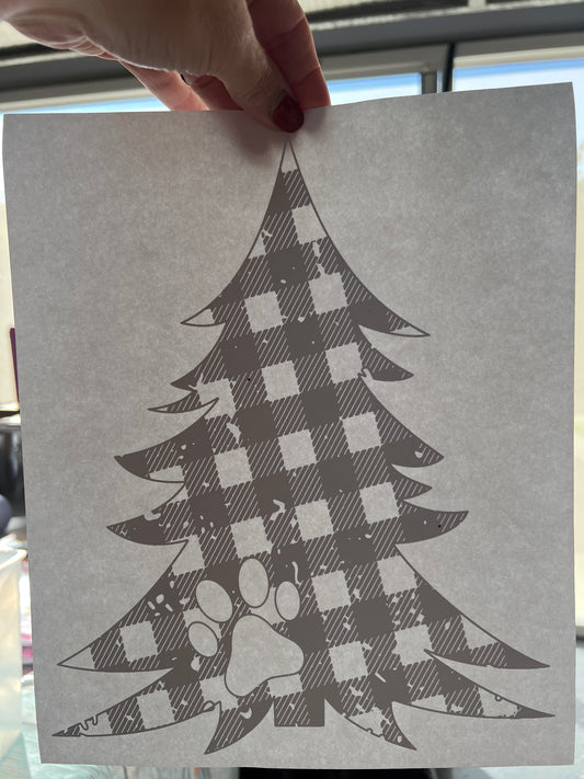 Plaid paw tree