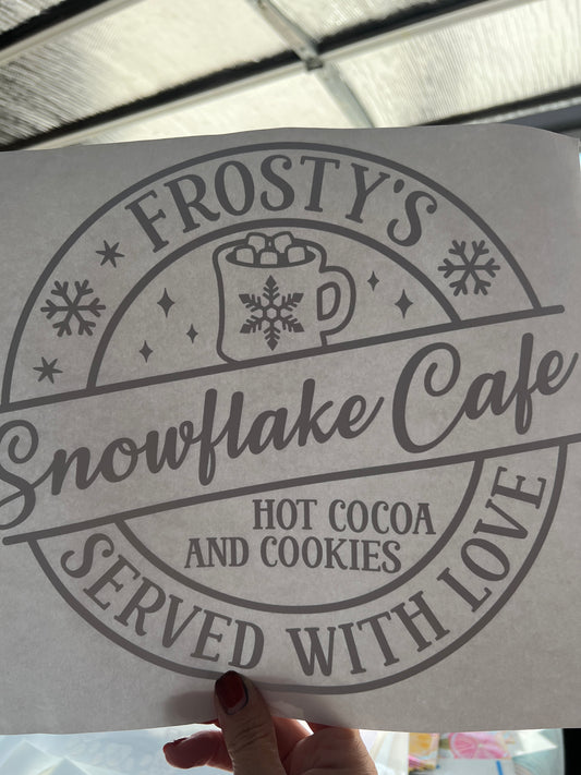 Frosty snowflake cafe