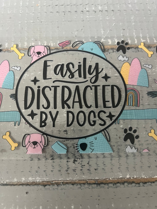 Easily distracted by dogs