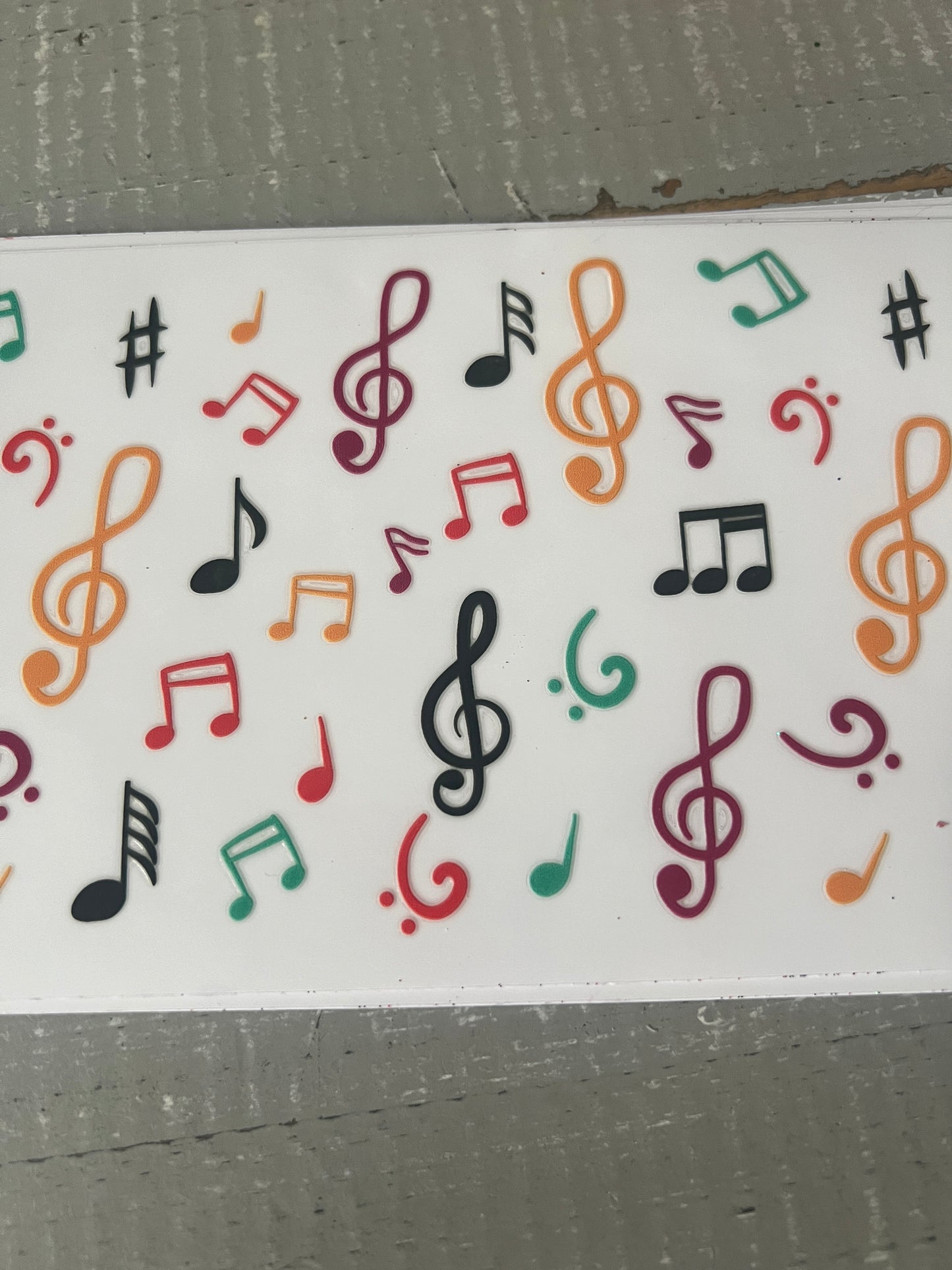 Colorful music notes