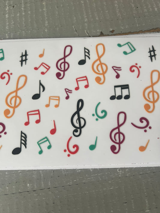 Colorful music notes