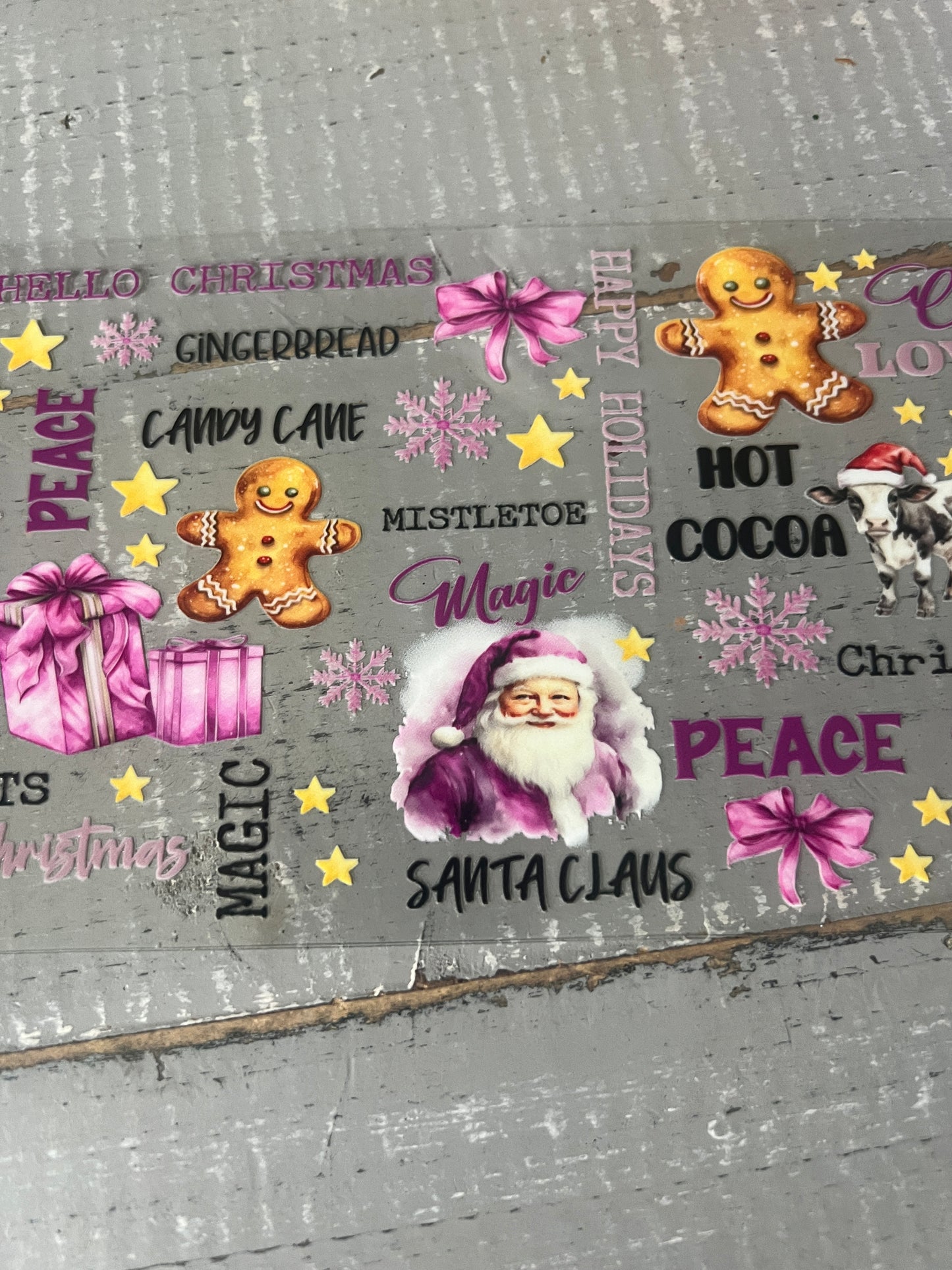 Hello Christmas purple