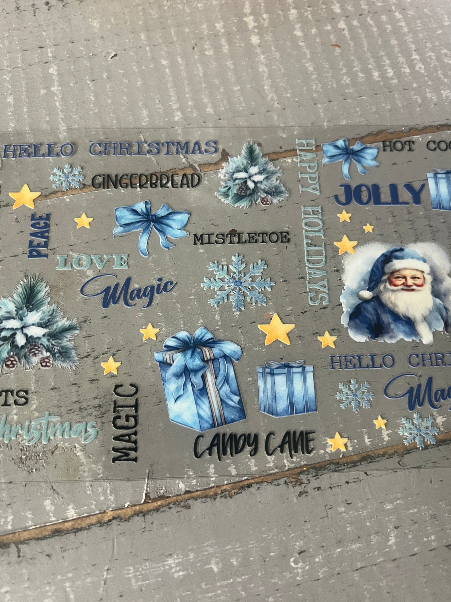 Hello Christmas blue