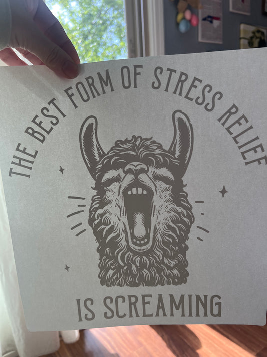 The best form of stress relief is screaming (brown)