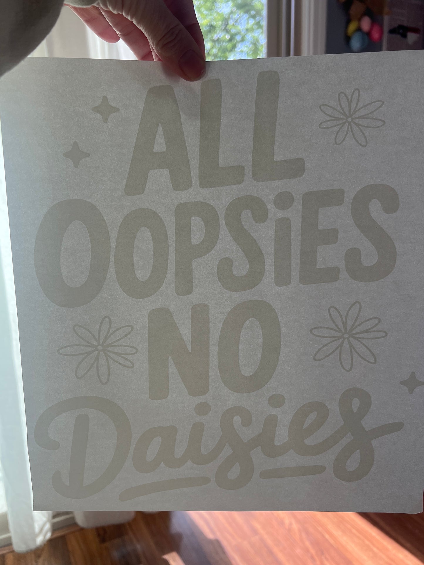 All oopsies no daisies (white)