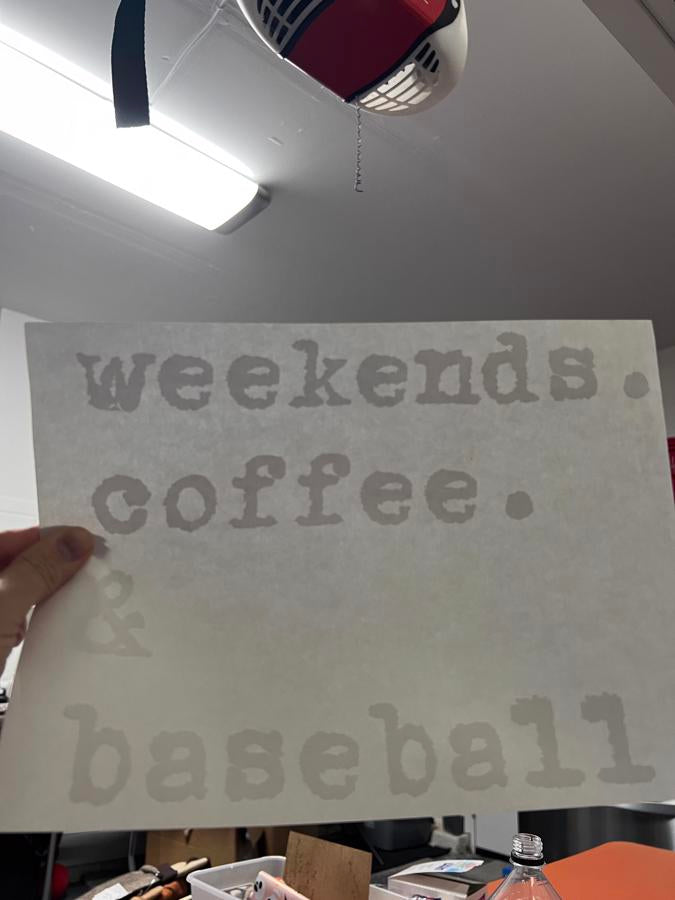 Weekends. Coffee. Baseball