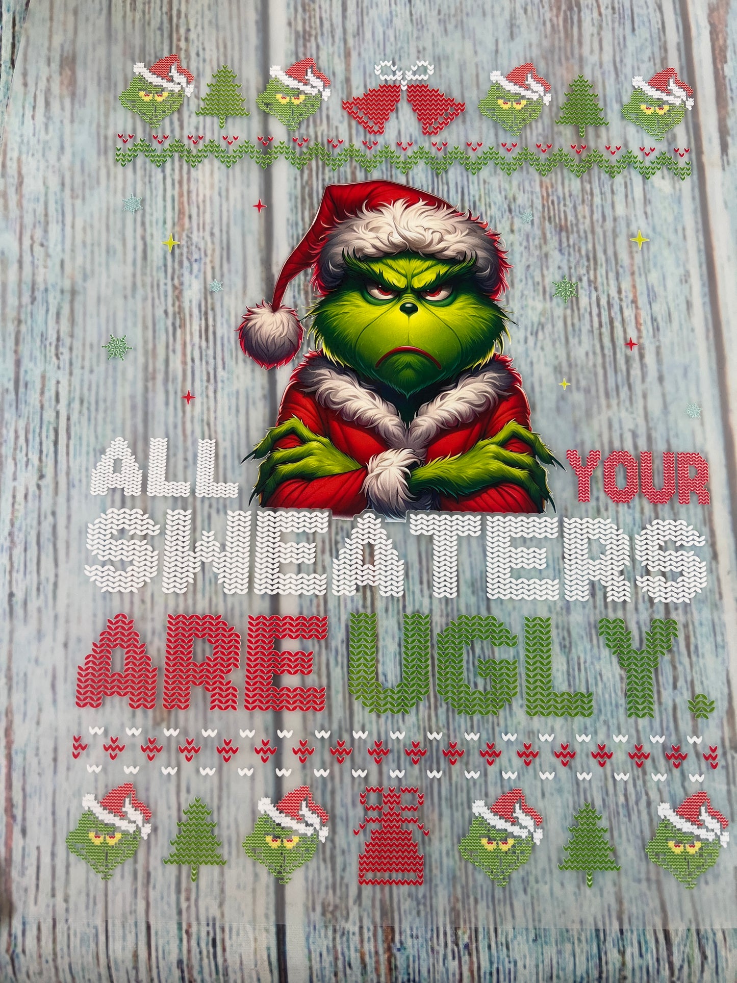 Green man. All sweaters are ugly