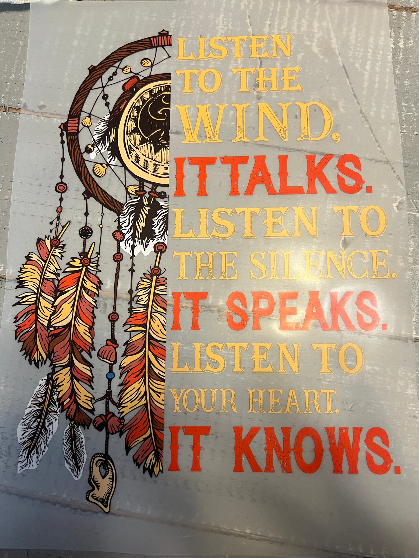 Listen to the wind it talks. Listen to the silence it speaks. Listen to your heart it knows