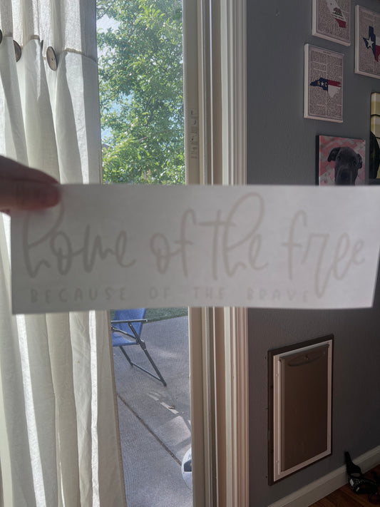 Home of the brave (white)