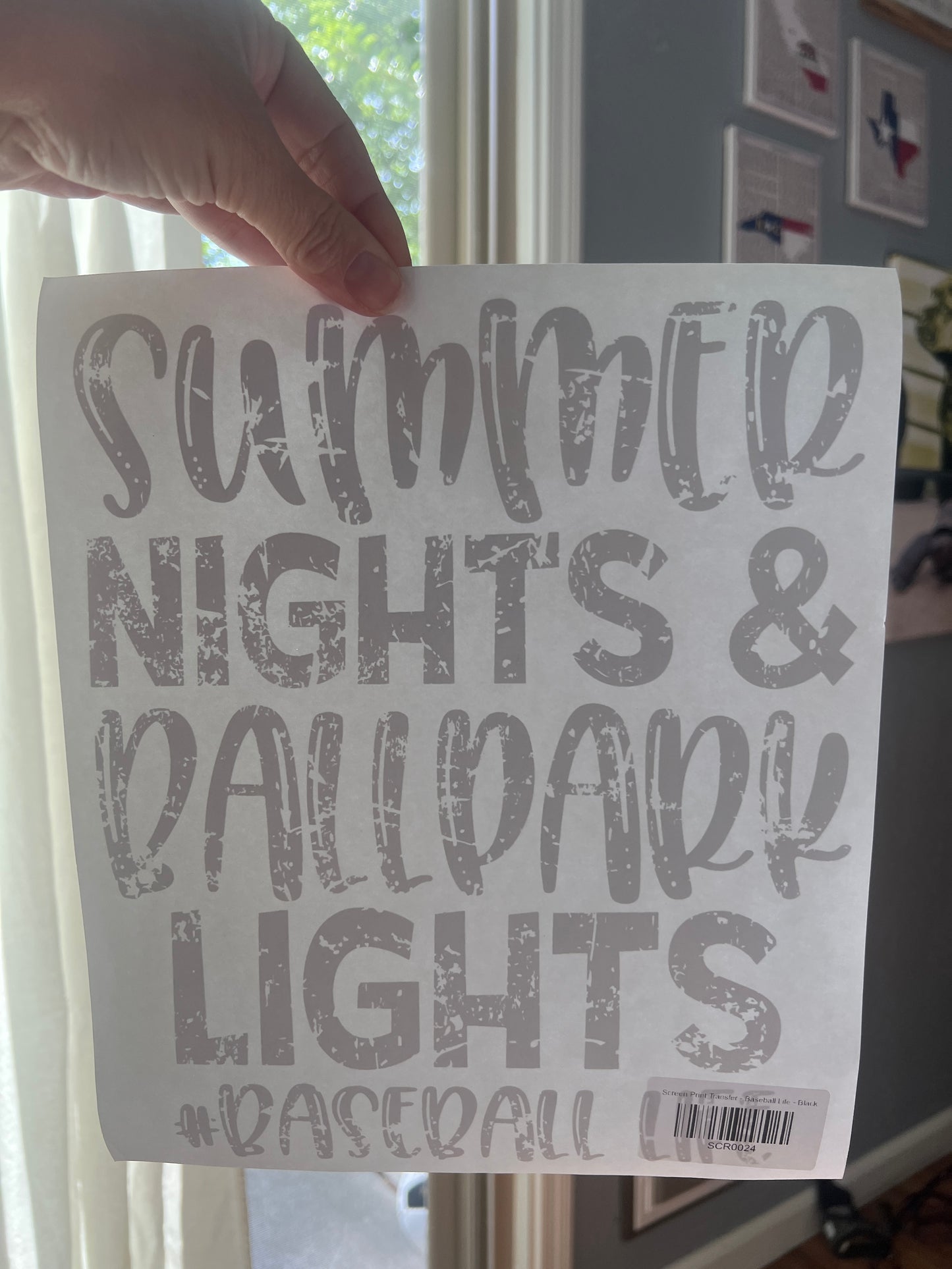 Summer nights and ballpark lights (black)