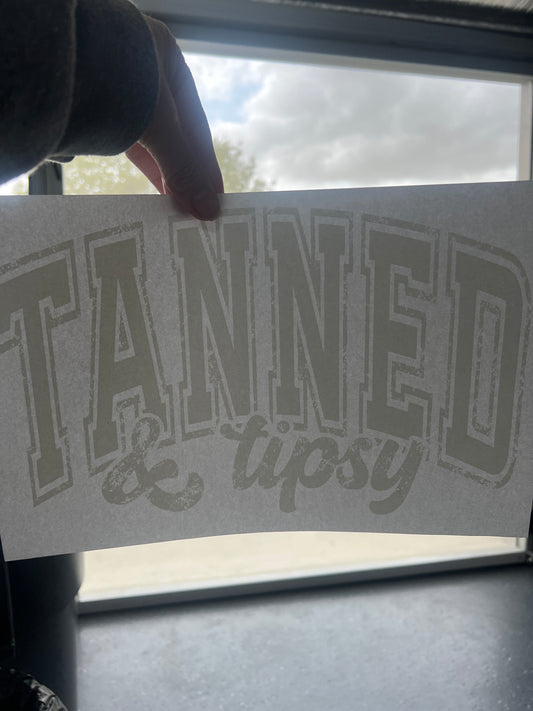 Tanned and tipsy (white)