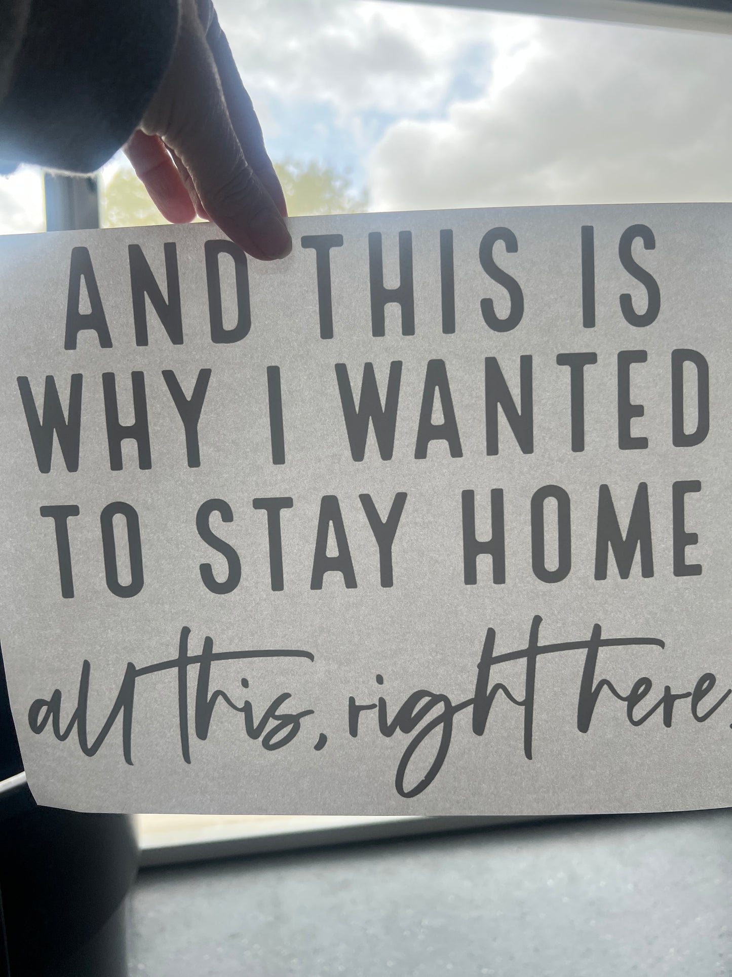 And this is why i wanted to stay home (black)