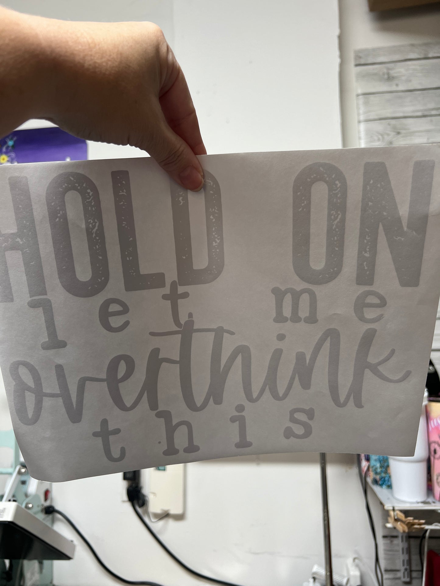 Hold on let me overthink this