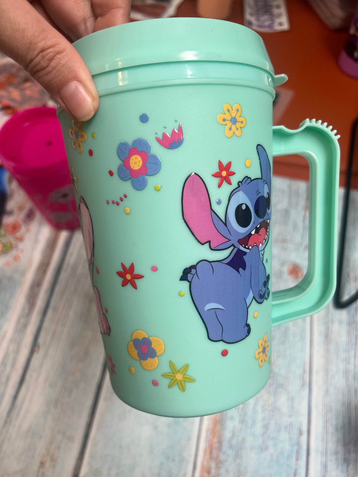 Blue monster trucker cup