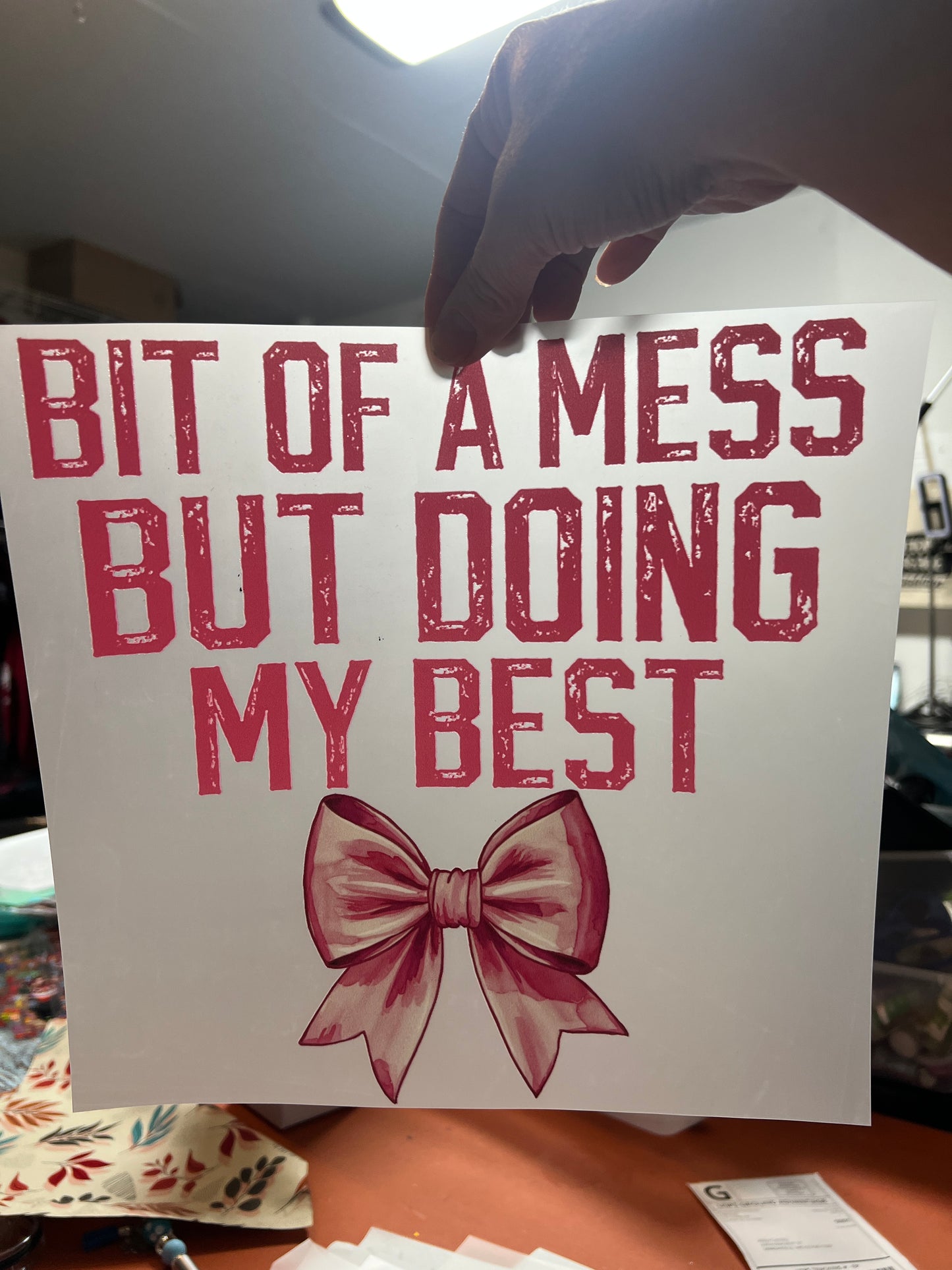 Bit of a mess but doing my best