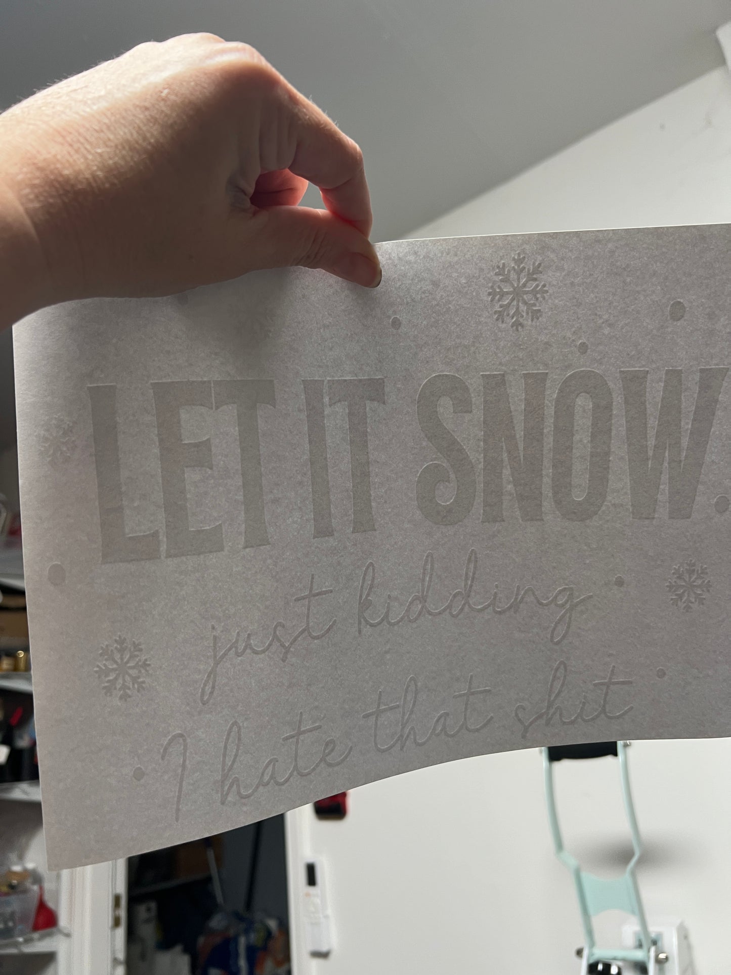 Let it snow. Just kidding i hate that sh*t