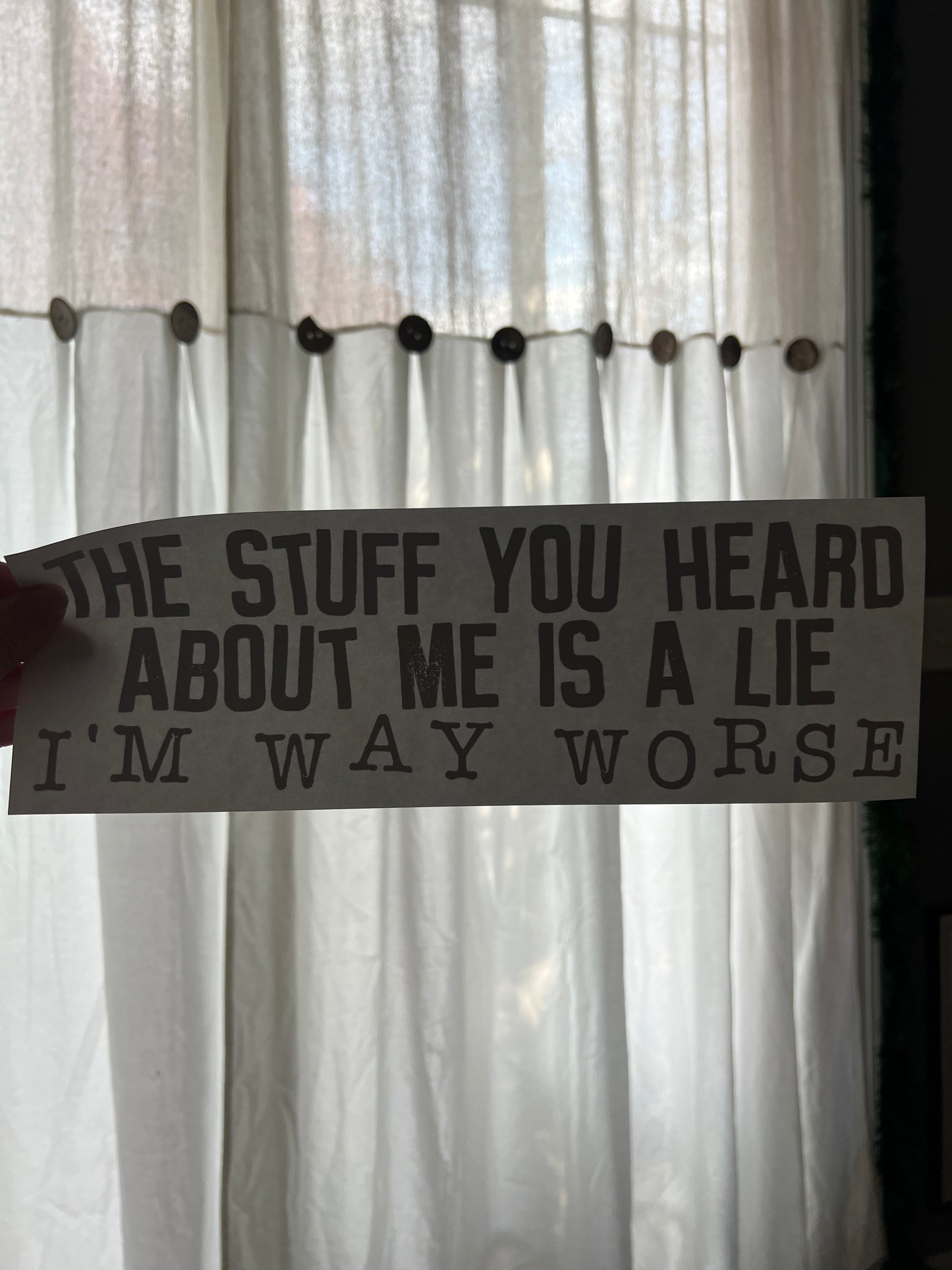 The stuff you heard about me is lie