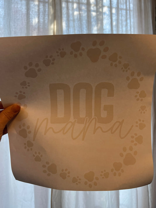 Dog mom (white writing)