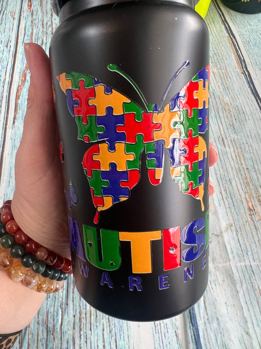 Autism awareness stainless steel