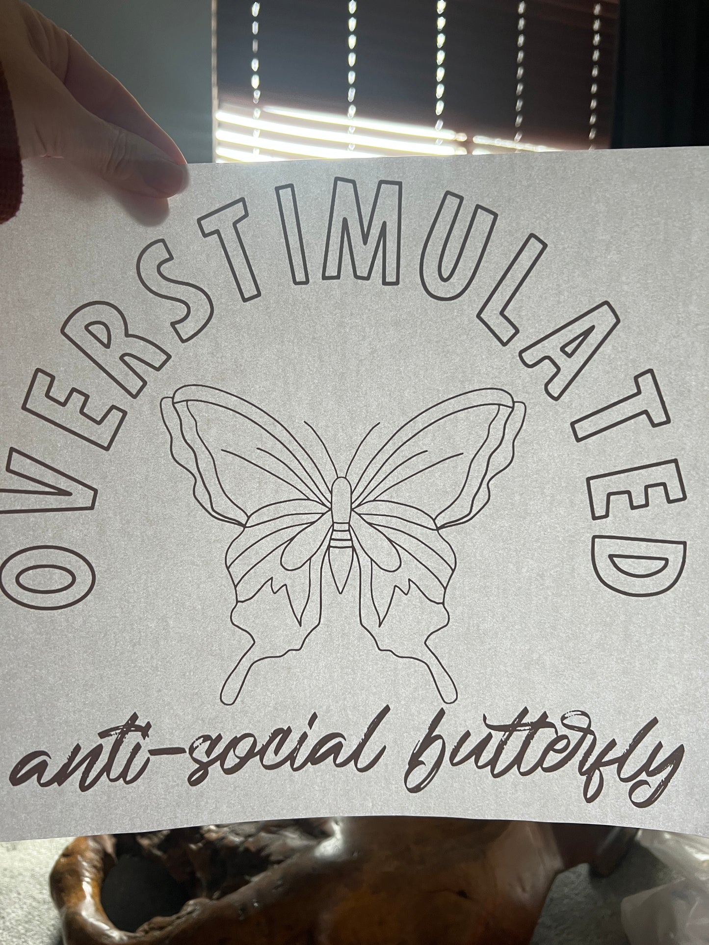 Overstimulated anti social butterfly