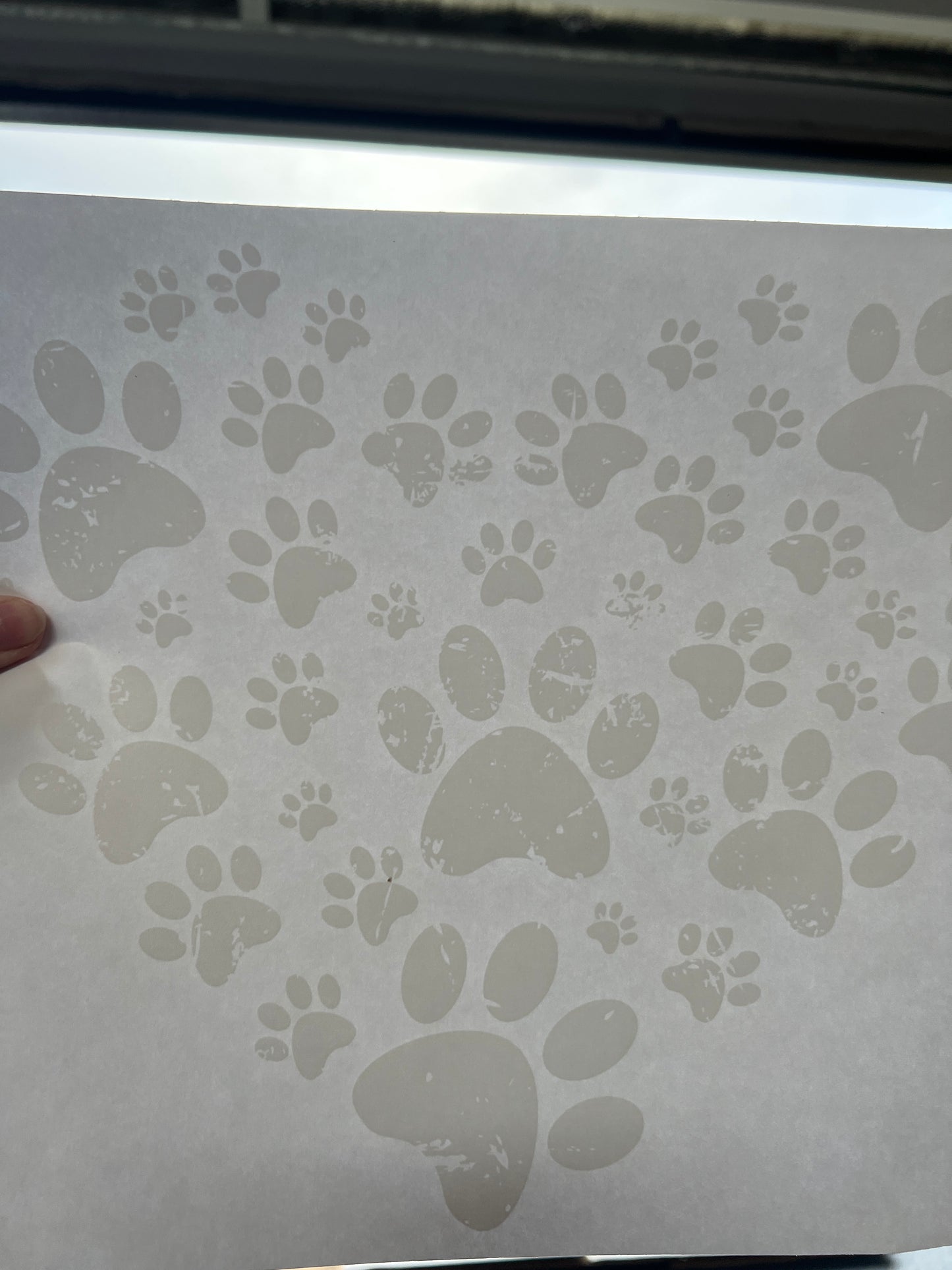 Paw heart (white writing )