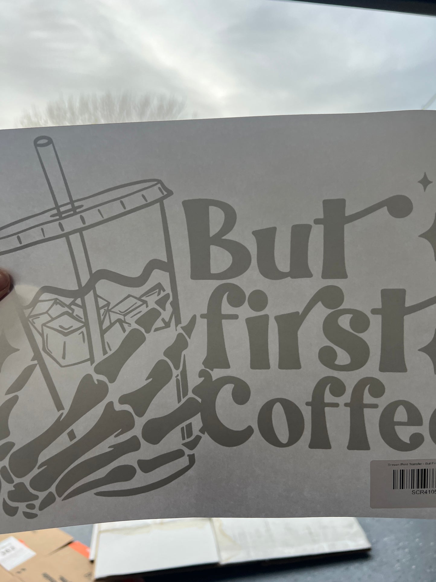 But first coffee (black writing)