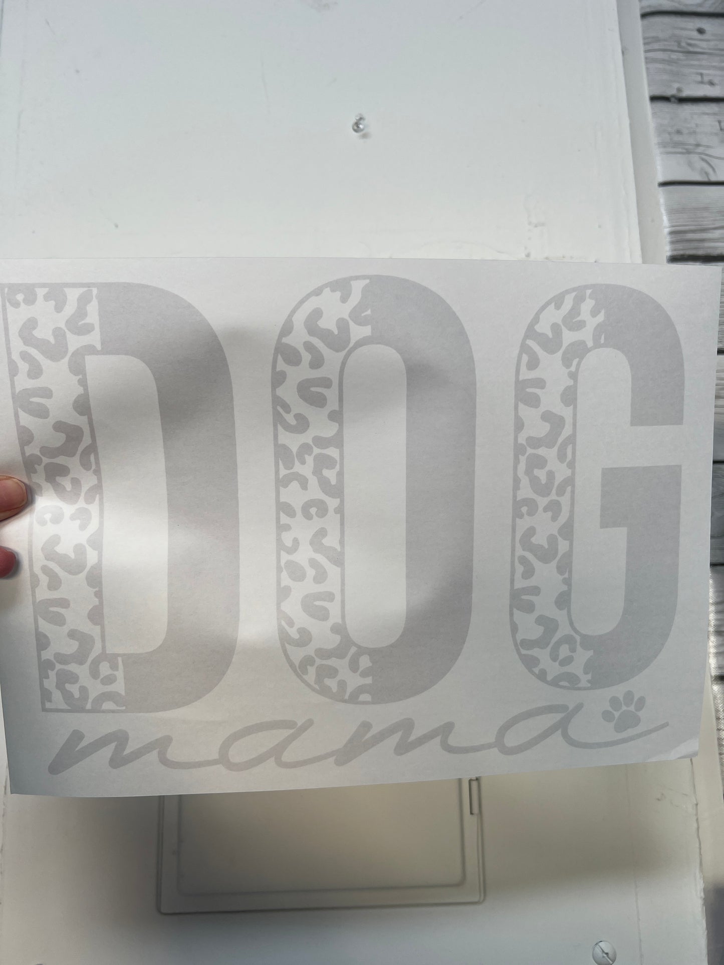 Dog mama (black writing )