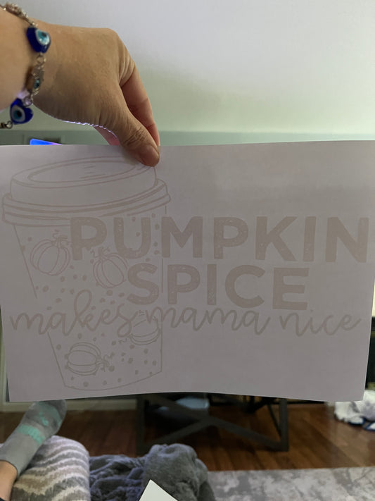 Pumpkin spice makes mama nice (white)