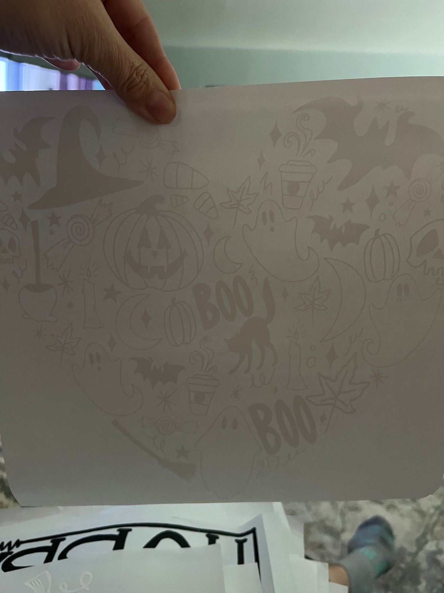 Fall/ Halloween heart (white)