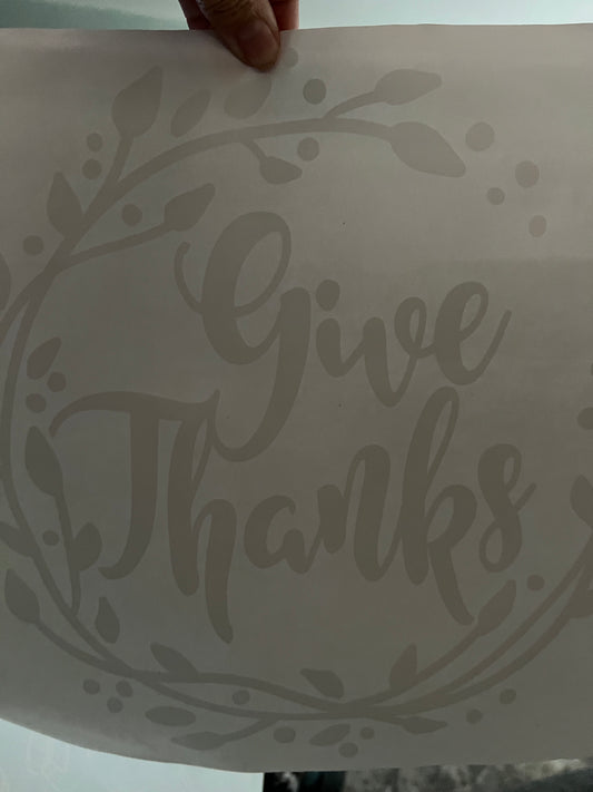 Give thanks (white)