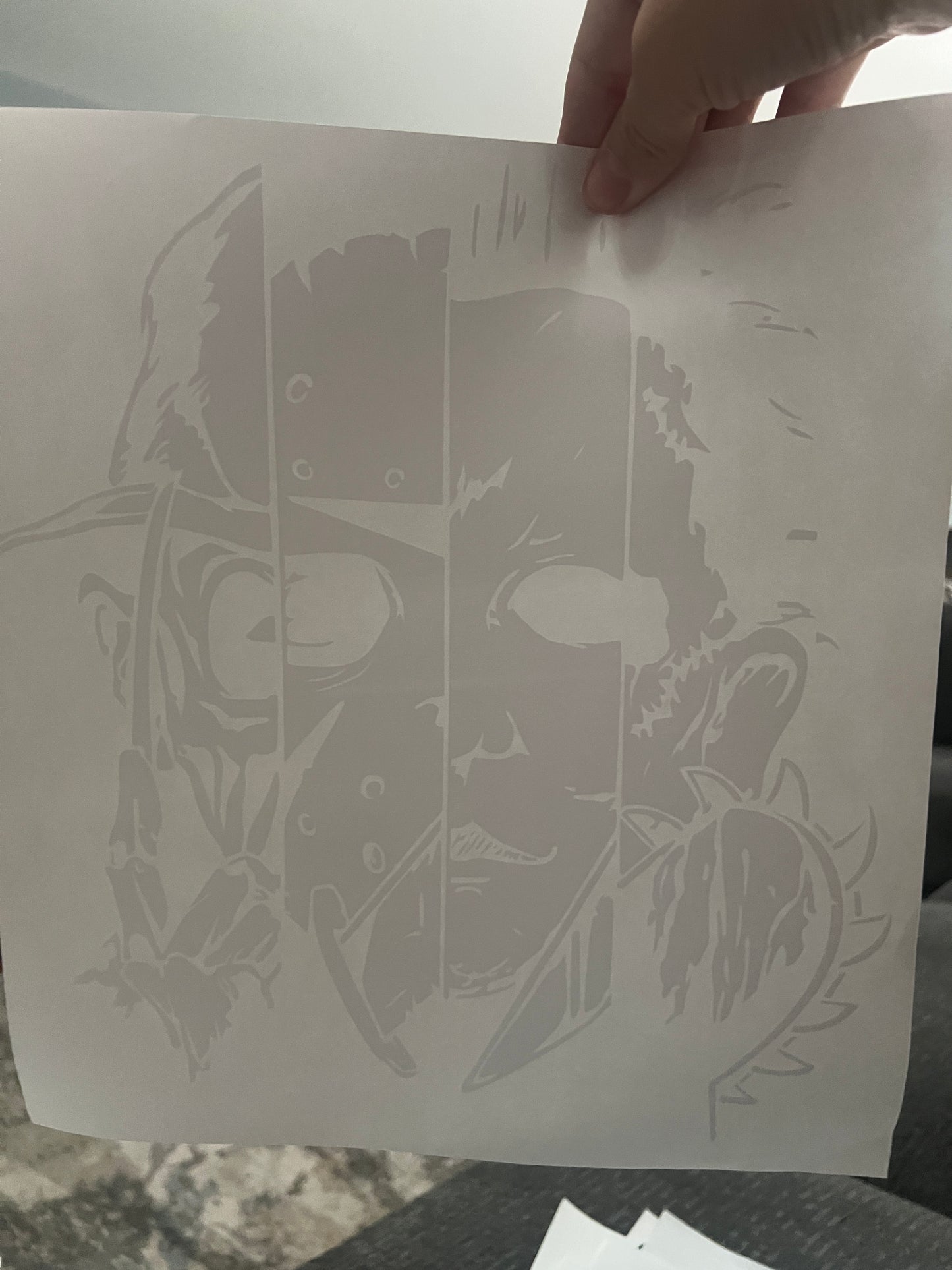 Horror faces (white)