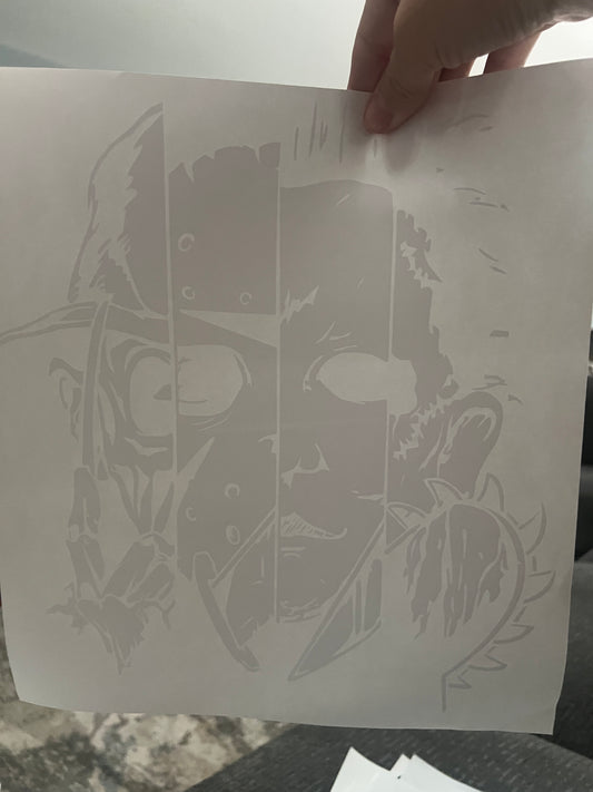 Horror faces (white)