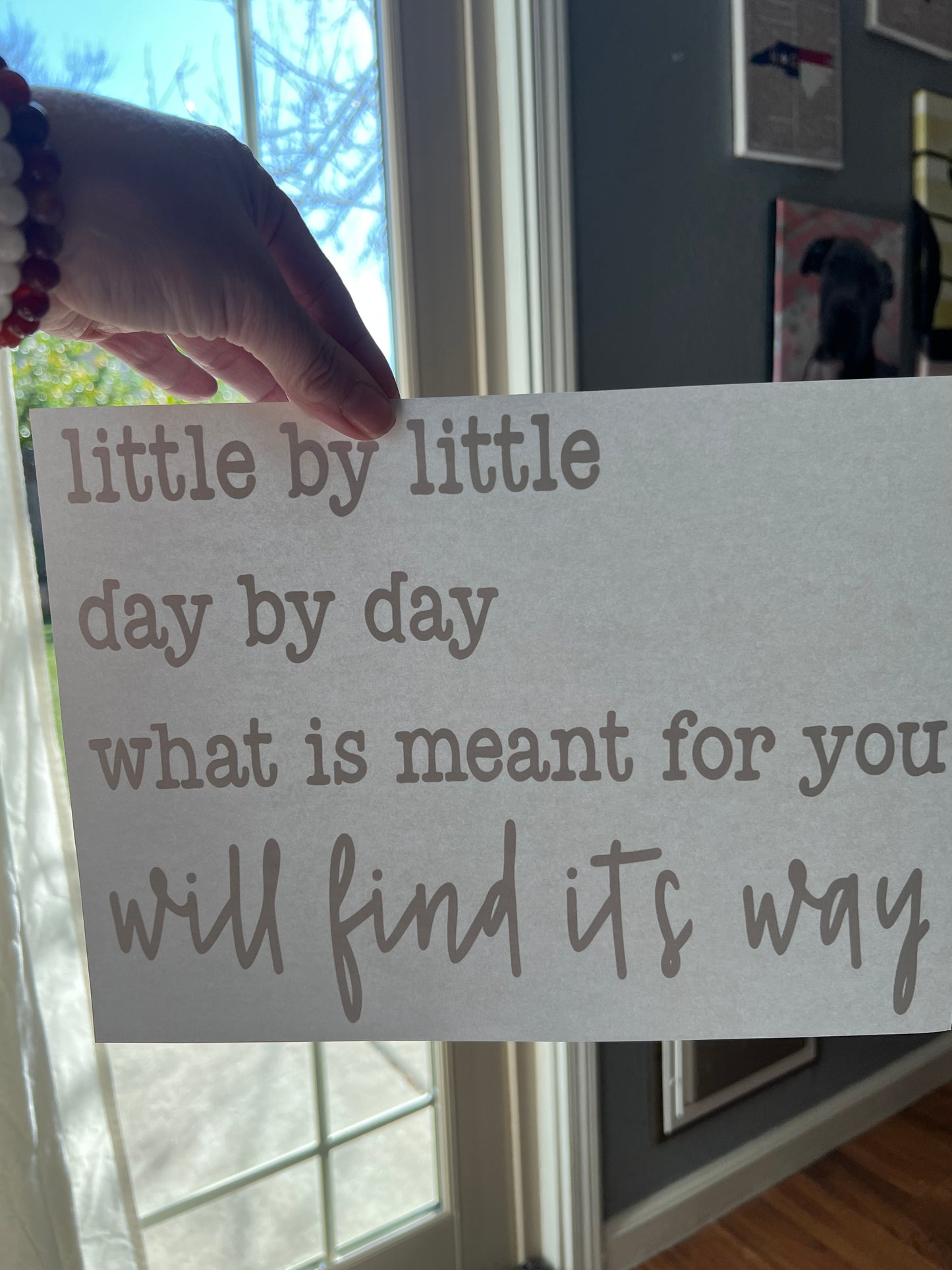 Little by little. Day by day. (Black)