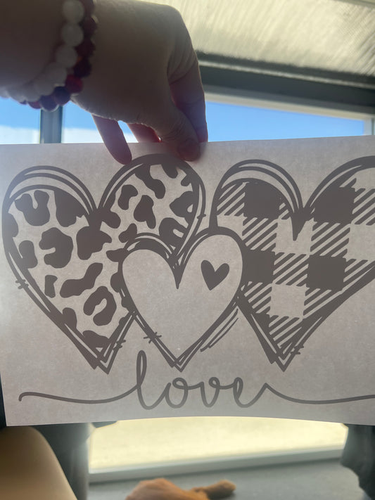 Hearts. Love (black)