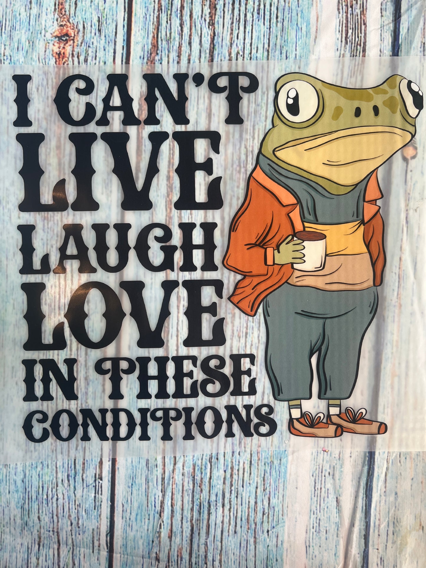 I can’t live laugh love in these conditions