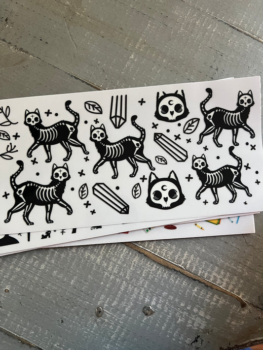 Black skeleton cats
