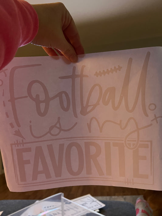 Football is my favorite (white)