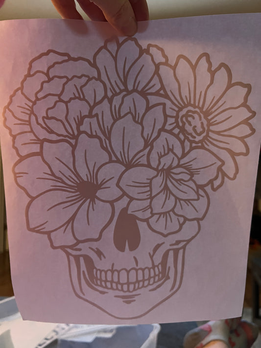 Floral skull (black)