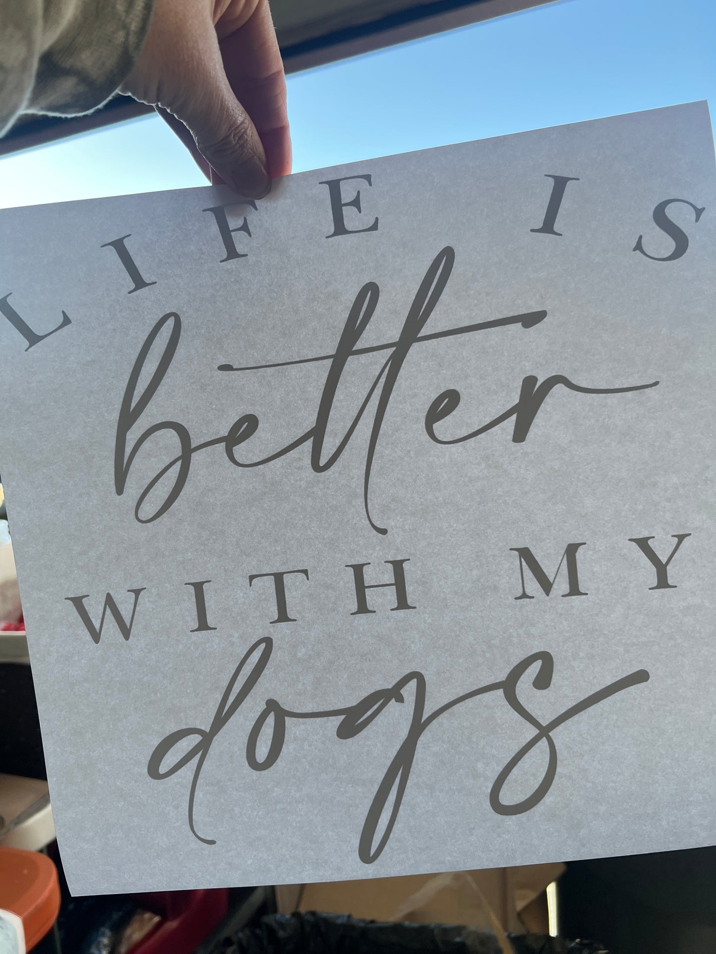 Life is better with dogs (black)