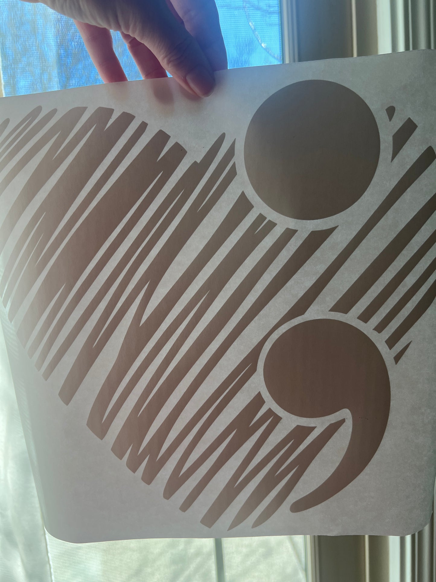 Semicolon heart (black)