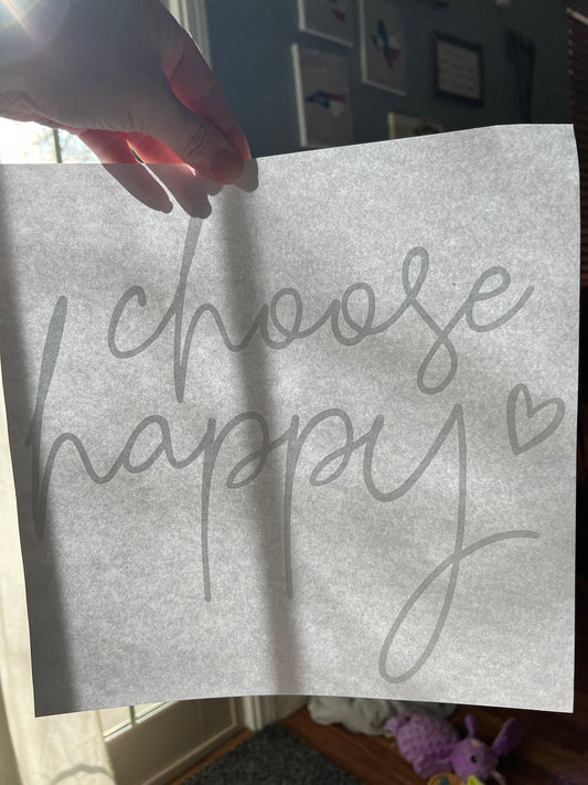Choose happy (white)