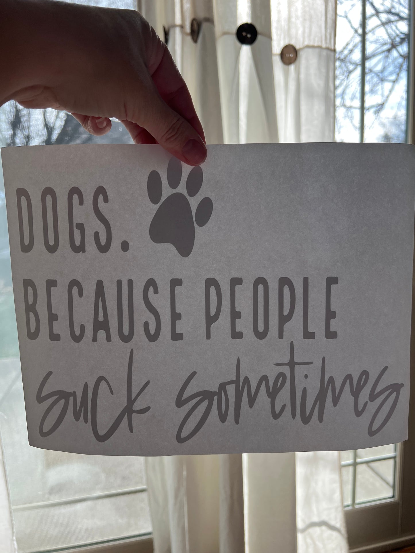 Dogs because people suck (black)